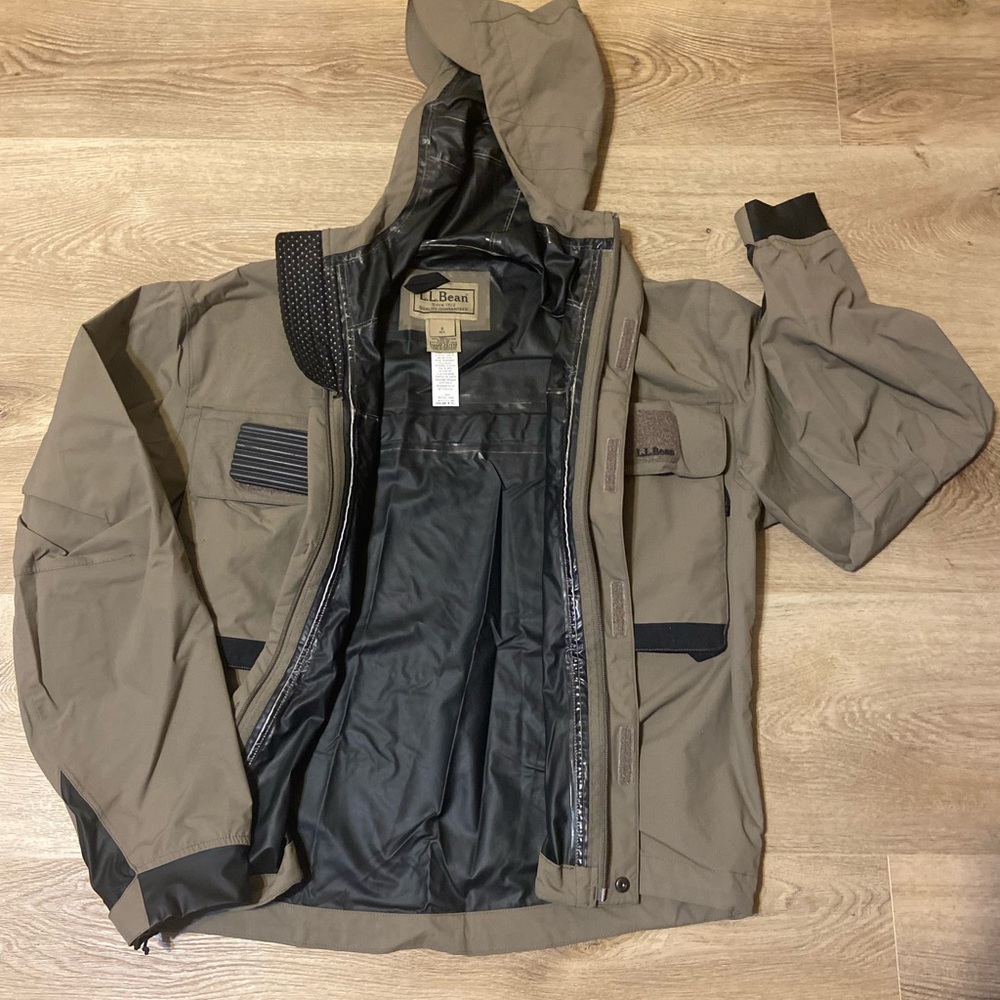 L.L. bean green army coat jacket - Picture 3 of 4